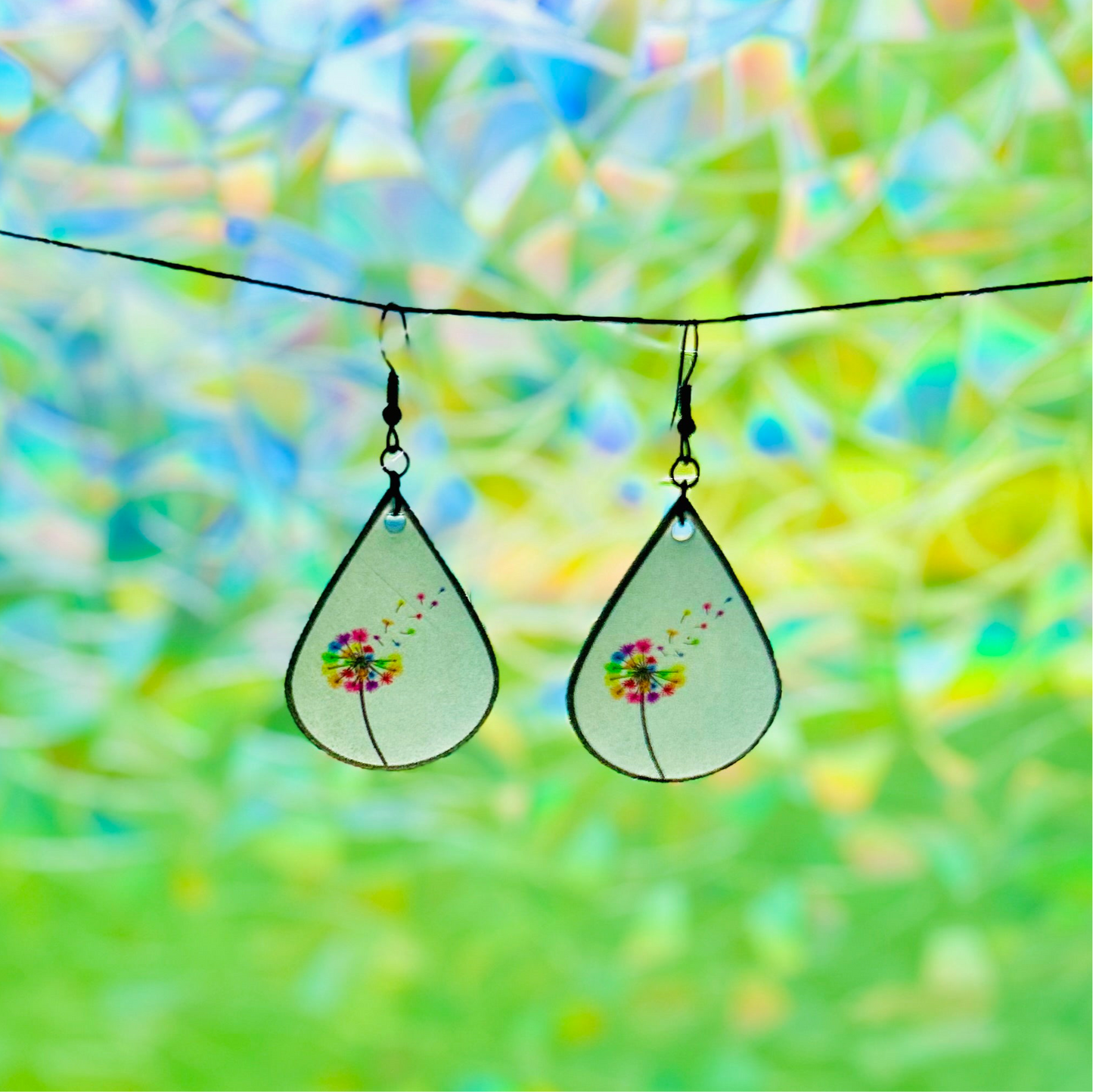 Colorful Dandelion Wish Earrings