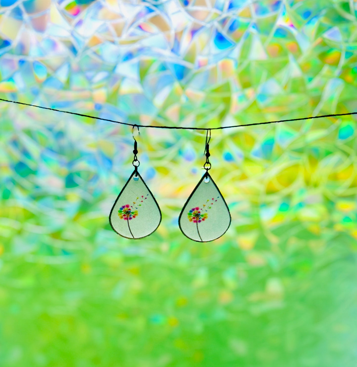 Colorful Dandelion Wish Earrings