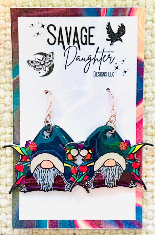 Fairy Wing Gnome Earrings