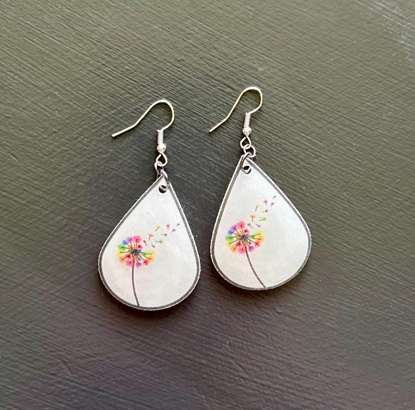 Colorful Dandelion Wish Earrings