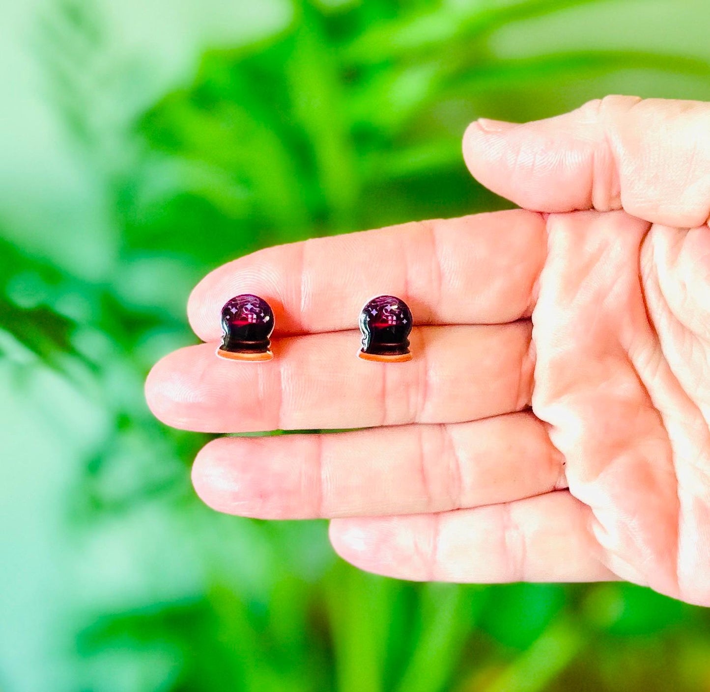 Mini Crystal Ball Stud Earrings